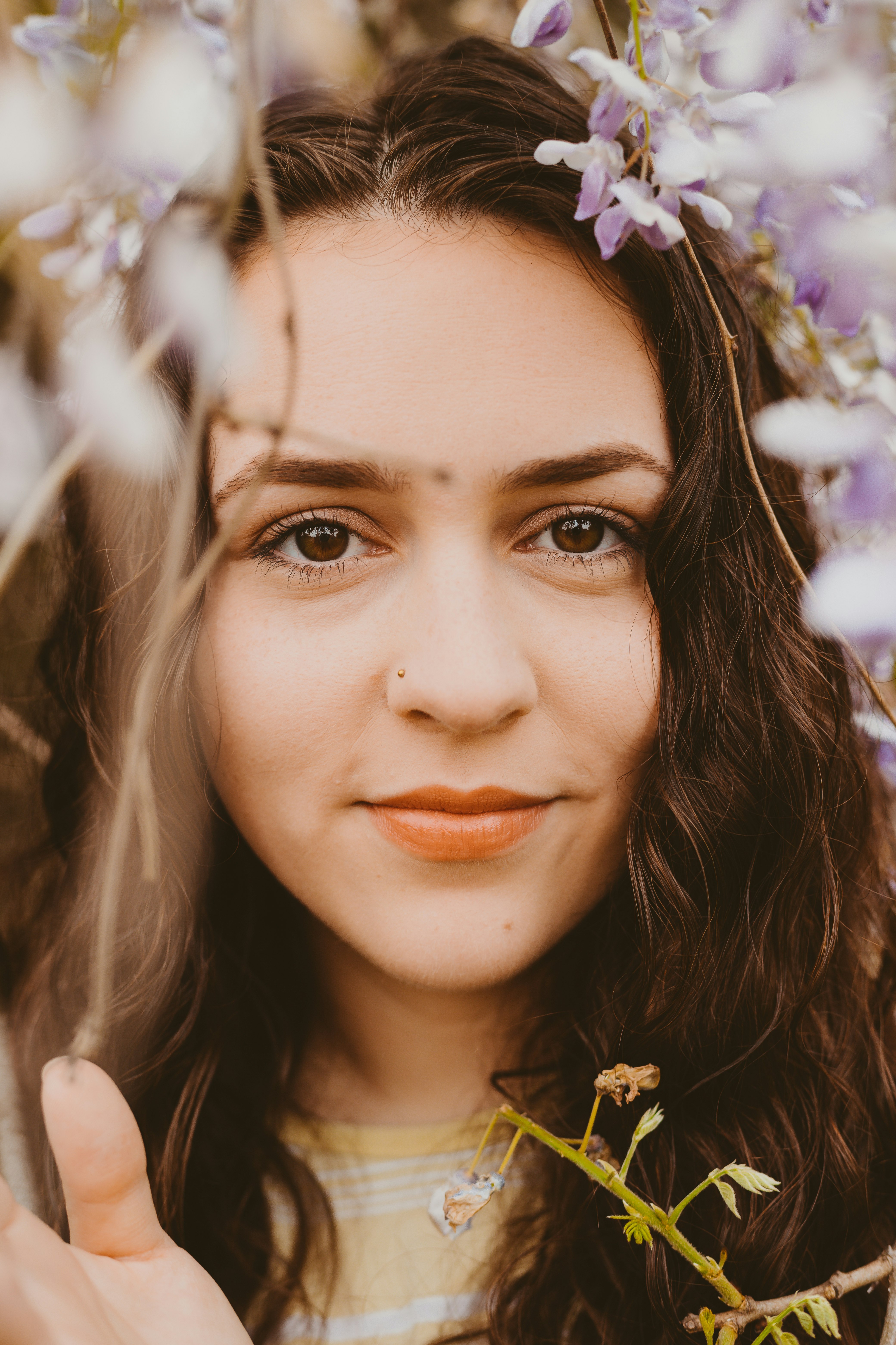 woman with brown eyes and brown hair